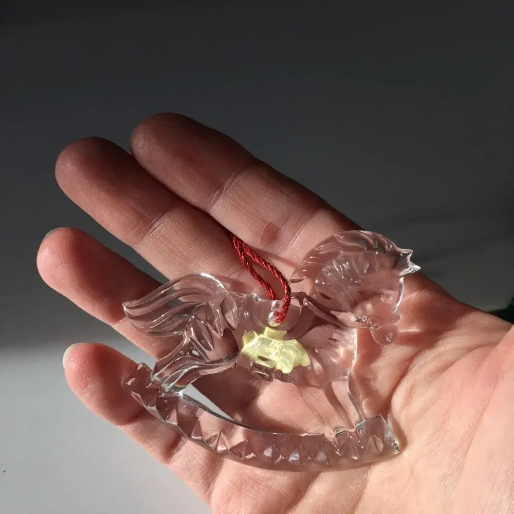 VTG Gorham Crystal Rocking Horse ornament - Vintage, West Germany